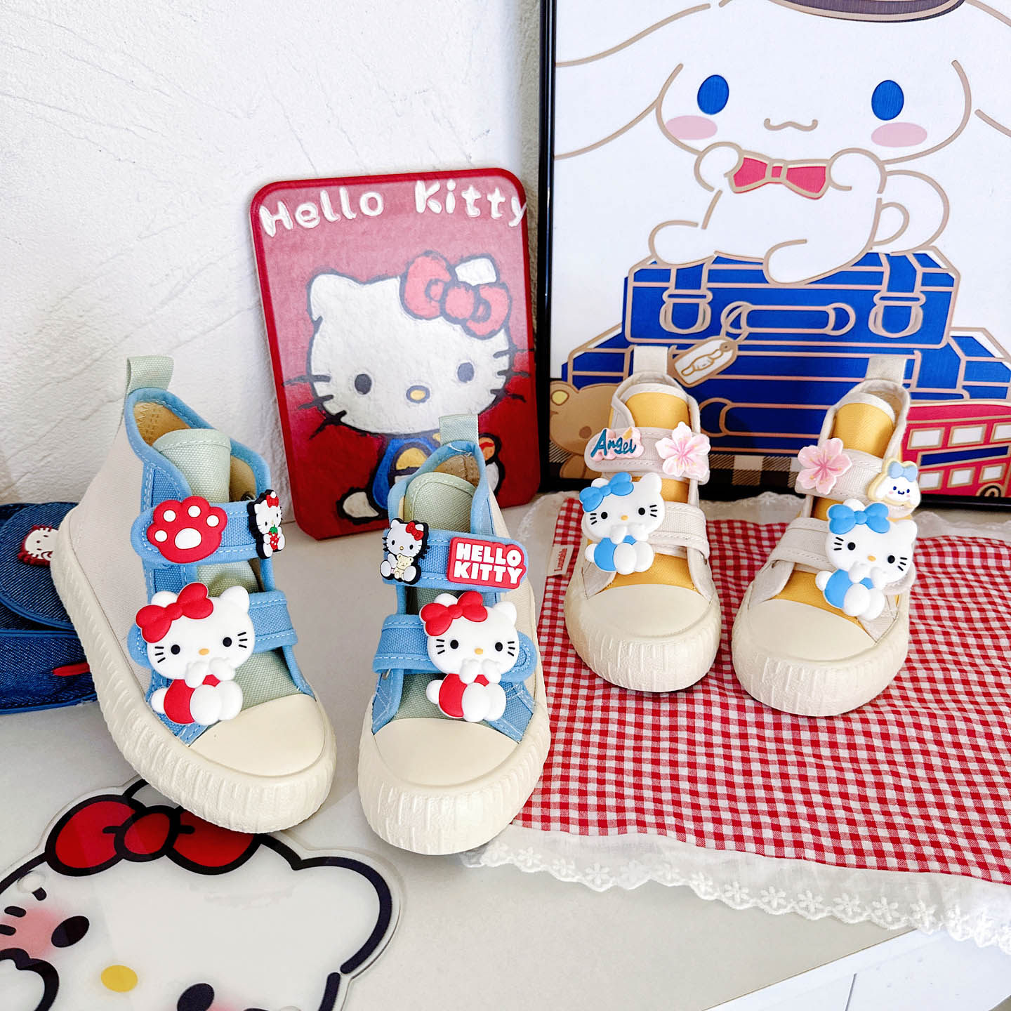 女童高帮软底防滑帆布鞋春秋