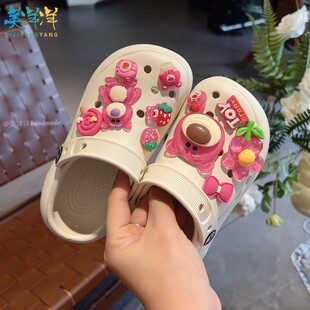 女孩网红爆款拖鞋外穿洋气儿童高跟厚底洞洞鞋女童夏天防滑防臭女