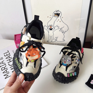 男童运动鞋春款2026新款儿童轮胎老爹鞋男款皮面防水防滑男孩鞋子