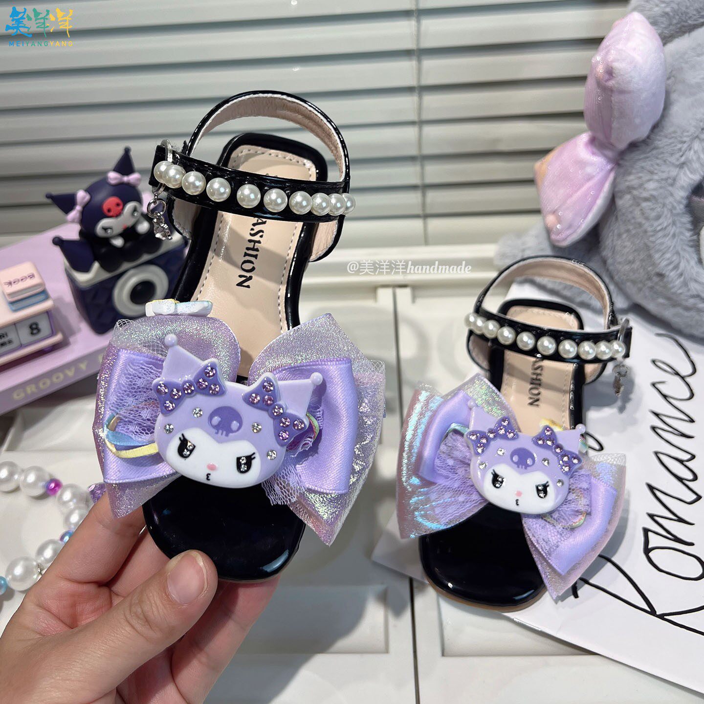 女童黑色公主鞋2026新款小女孩凉鞋夏季儿童鞋子女宝高跟鞋中大童