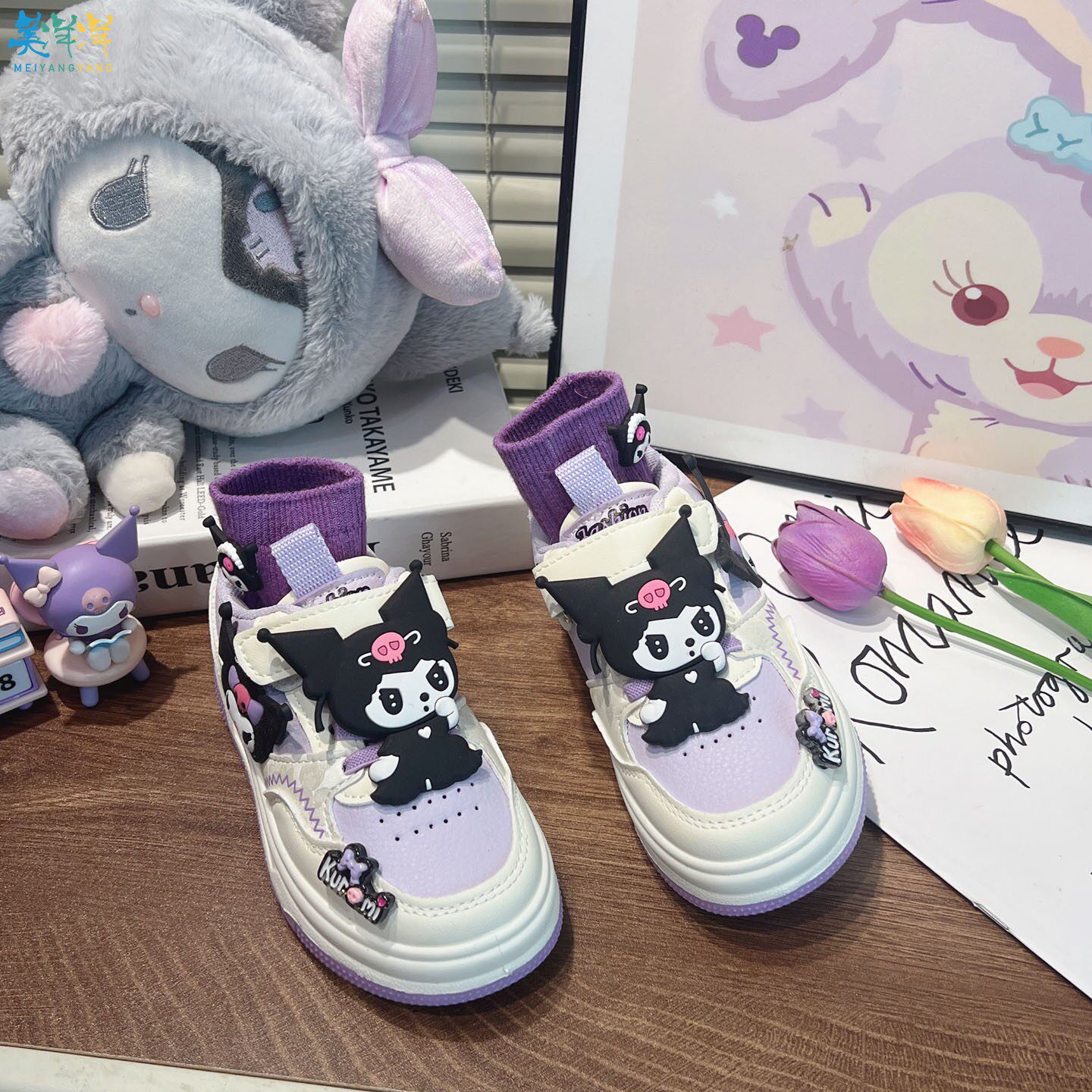 女童鞋子2026新款春季儿童紫色低帮板鞋皮面防水女孩休闲运动鞋女