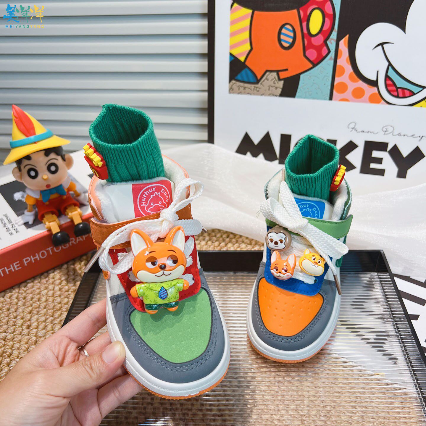 女童鞋子2026新款冬季加绒鸳鸯鞋儿童冬款皮面防水低帮高帮板鞋女