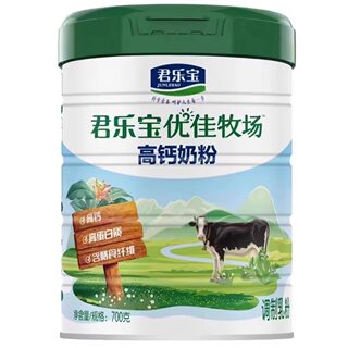 23年7月生产君乐宝优佳牧场高钙高蛋白膳食纤维牛奶粉700g罐装