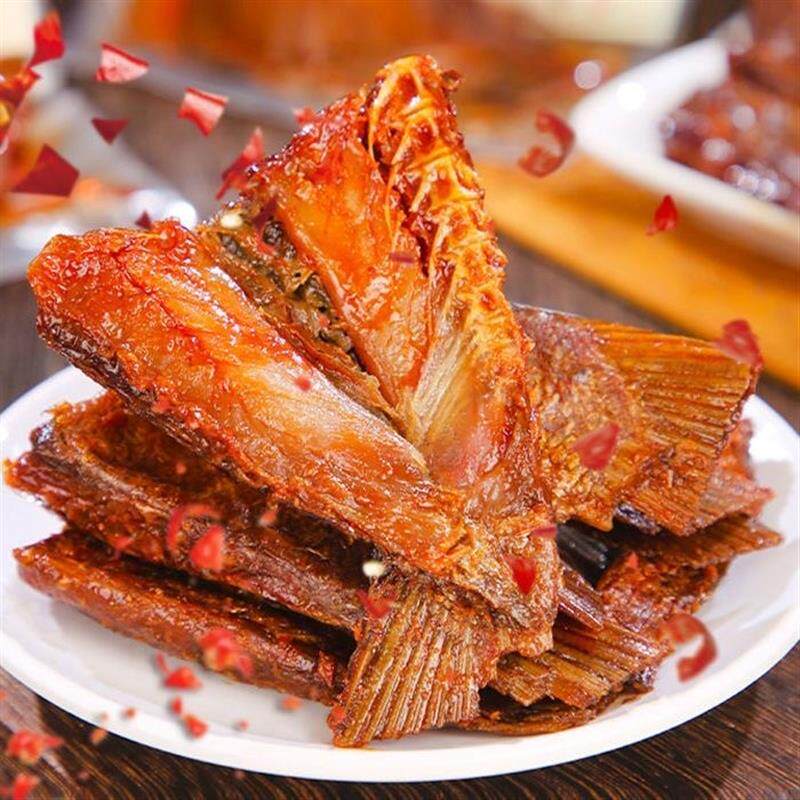 正宗香辣鱼排鱼尾超辣湖南特产洞庭风味即食麻辣零食休闲小吃鱼块