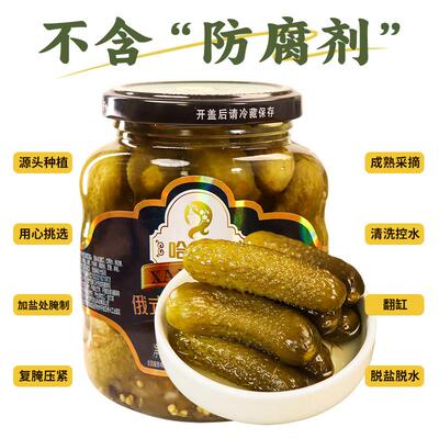 正宗俄式酸黄瓜酸乳瓜汉堡食材俄罗斯风味酸黄瓜正即食宗配菜下饭