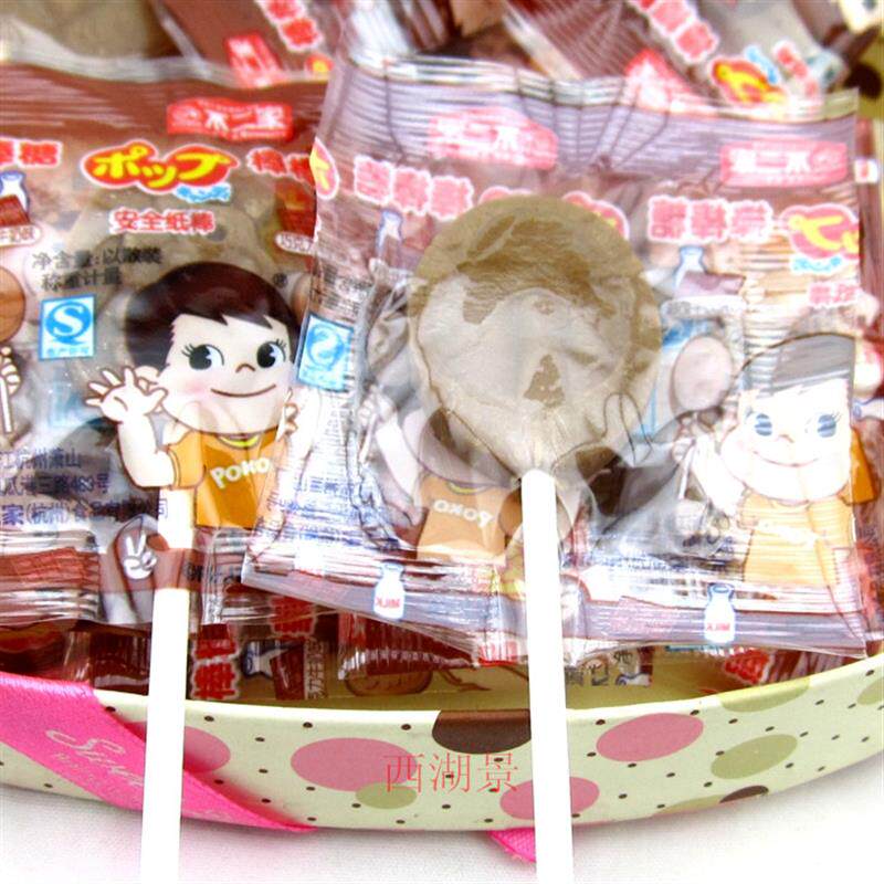 正宗牛奶巧克力味棒棒糖果散装婚庆喜糖日本休闲营养零食礼