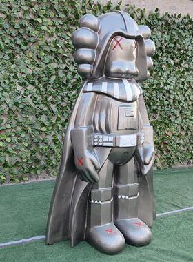 网红卡瓦斯kaws公仔雕塑大摆件玻璃钢商场店面客厅潮流美陈装饰品