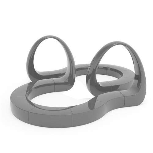 玻璃钢创意弧形拼接座椅商场户外娱乐区多人坐凳公共场所休闲坐椅