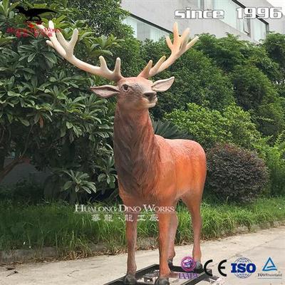跨境仿真公马鹿动物模型黑羚羊母马鹿公马鹿模型儿童实心玩具摆件