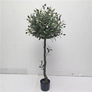 高橄榄树绿植盆栽人造大型工程景观装饰树摆件客厅室内假树盆景