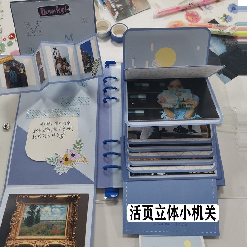 S 3 차원 책 DIY 자체 -자체 부부 사랑 여자 친구 앨범 DIY 선물을주는 남자 친구 수제 기념관 성장 유치원 사진 라이브 페이지 원장