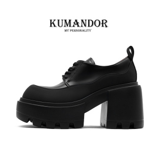 KUMANDOR KMD 女粗跟百搭英伦风小皮鞋 不被定义 真皮厚底单鞋