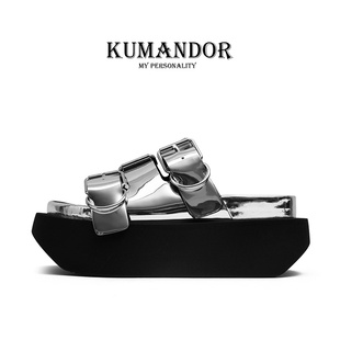 KUMANDOR 新款 厚底凉拖鞋 KMD 女夏外穿踩屎感户外拖鞋 松糕底凉鞋