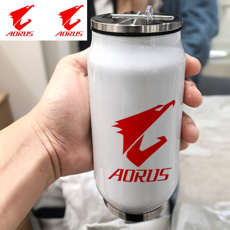 技嘉大雕AORUS信仰纪念风定制便携式跑步儿童家用304不锈钢保温杯