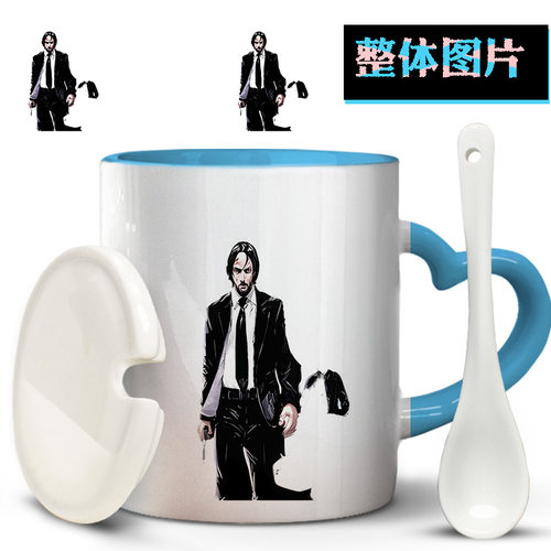 疾速追杀3 疾速特攻JOHNWICK21生日礼物创意泡花茶马克杯陶瓷水杯