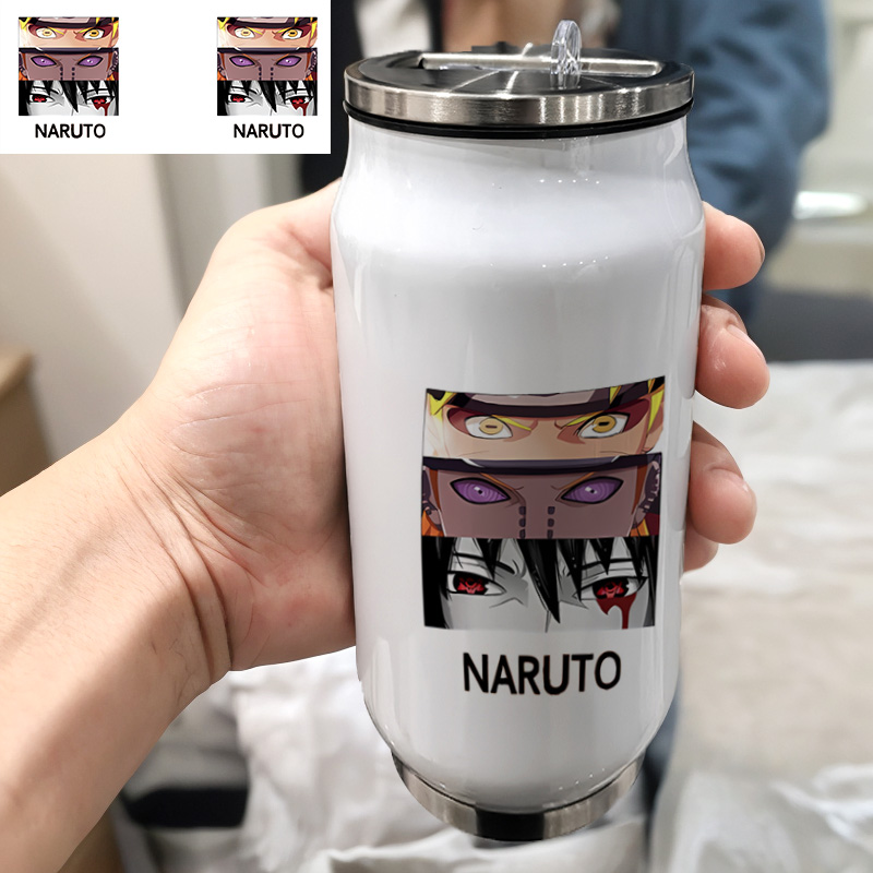 diy火影忍者晓组织万花筒血轮眼定制照片运动户外304不锈钢保温杯