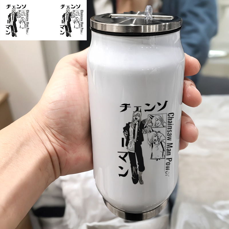 ins电锯人链锯人玛奇玛帕瓦蕾塞联名印图泡茶定制304不锈钢保温杯