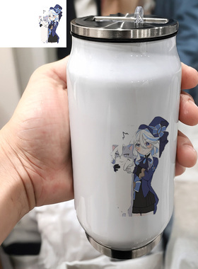 原神游戏芙卡洛斯芙宁娜水神玉桂狗旅居定制跑步304不锈钢保温杯
