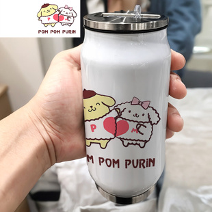 布丁狗 PURIN SANRIO女款毕业礼物喝水学生户外304不锈钢保温杯子