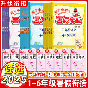 2025秋黄冈小状元 暑假作业上册下册一1年级2二3四4三5五6六语文全套2升3升4升5升6年级小升初暑假衔接教材测试训练习册暑期天天练