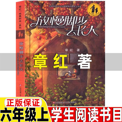放慢脚步去长大章红著六年级上册必读的课外书江苏凤凰少年儿童出版社三国演义城南旧事漂亮老师和坏小子第三军团狼图腾追风筝的人