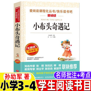 小布头奇遇记孙幼军原师导读带批注书无障碍精读版天地出版社小学生三年级四年级上下册必读课外书3-4年级阅读指导书目