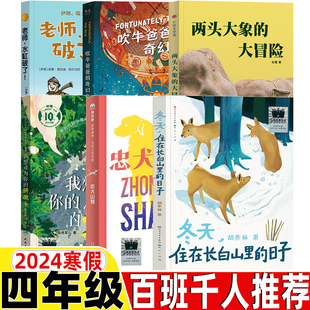 大冒险冬天住在长白山里 2024百班千人寒假四年级忠犬山姆正版 骄傲两头大象 日子老师水缸破了吹牛爸爸 我想成为你 奇幻之旅