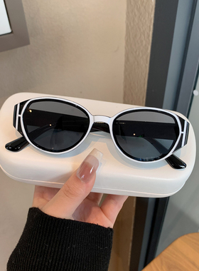 儿童眼镜Y2K千禧风椭圆框太阳镜宝宝户外时尚百搭街拍遮阳镜墨镜