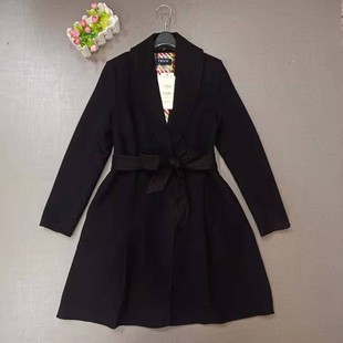 气质收腰显瘦纯色羊毛呢子大衣 时尚 P家正品 清仓PRJW81C51M秋冬款