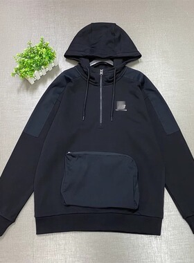 牛货大牌正品特价清仓NCA43021时尚简约半拉链大口袋连帽卫衣男装