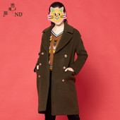 大牌正品 清仓依恋EEJW74V04A女秋冬经典 大衣女休闲翻领毛呢外套