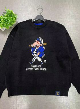 依恋旗下PL系列正品清仓POKWD6C01G秋季印花时尚潮流圆领毛衣装