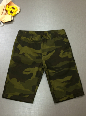 大牌旗下正品WHTH737D02春夏宽松休闲时尚迷彩男款五分休闲裤帅气