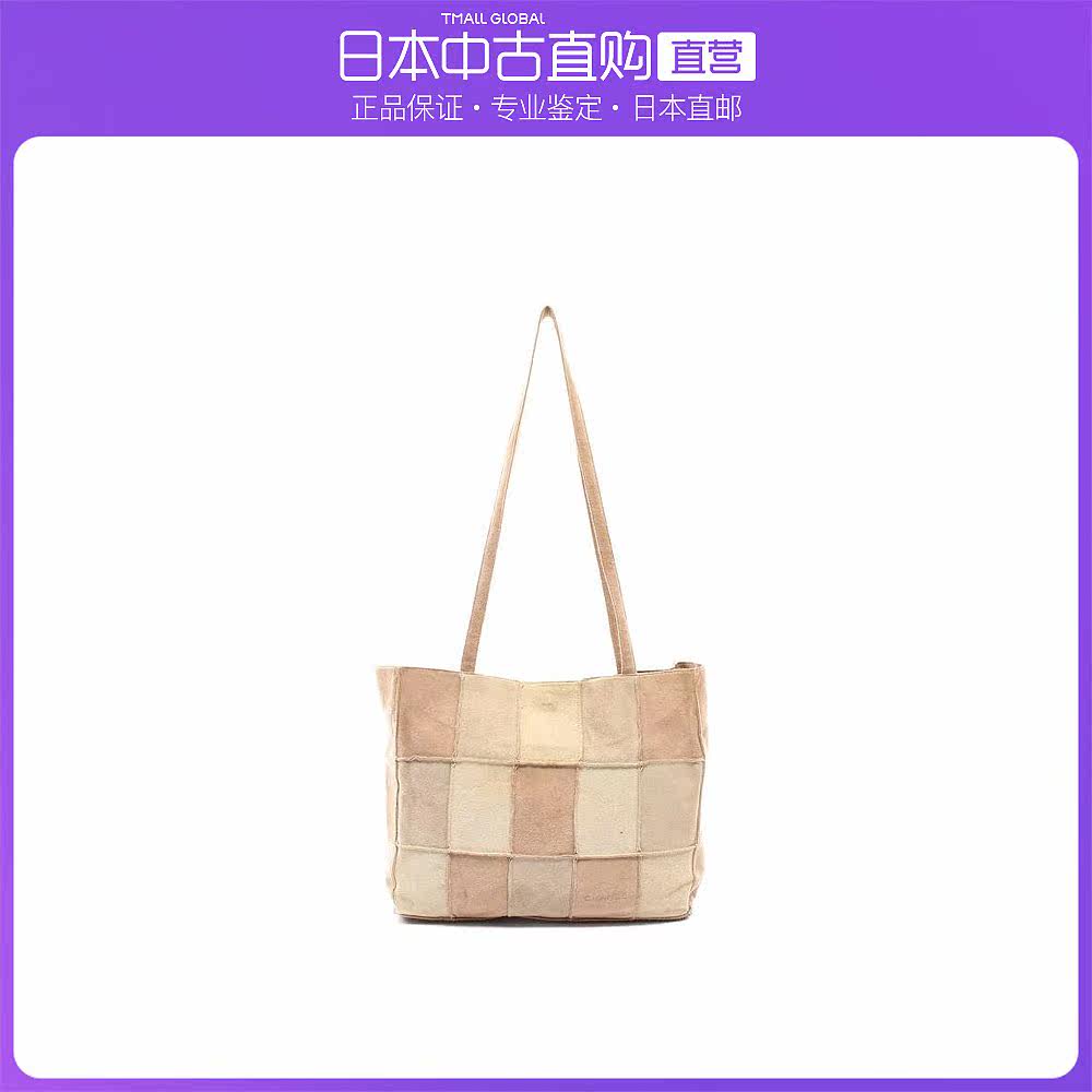 日本直邮中古CHANEL香奈儿[B]9.0新肩包拼布绒面革