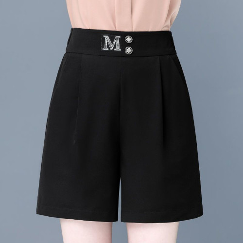 西装短裤夏季薄款五分冰丝妈妈装