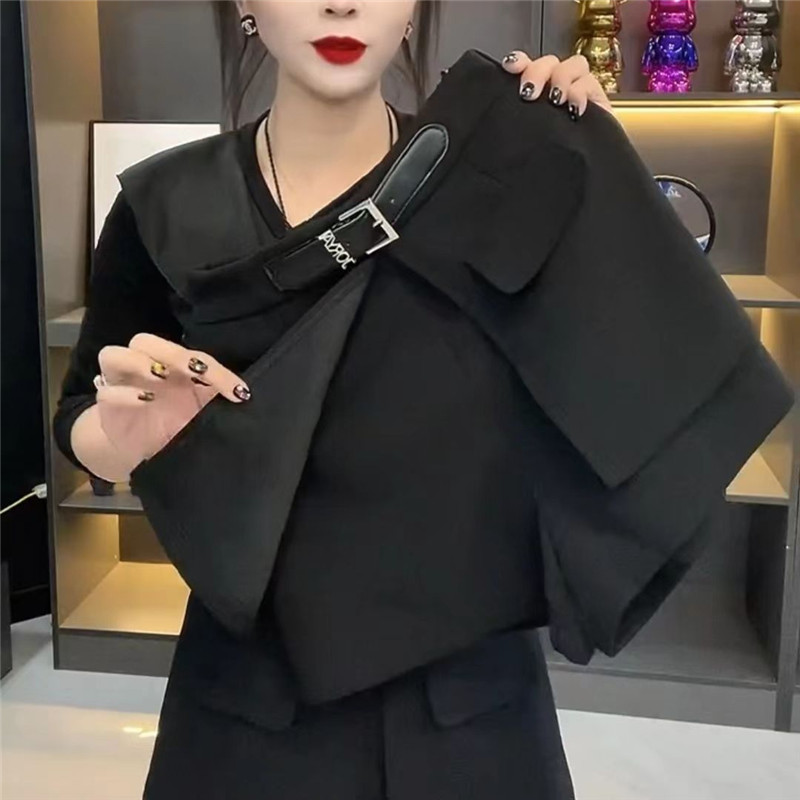 短裤子秋冬新款阔腿女士打底靴裤