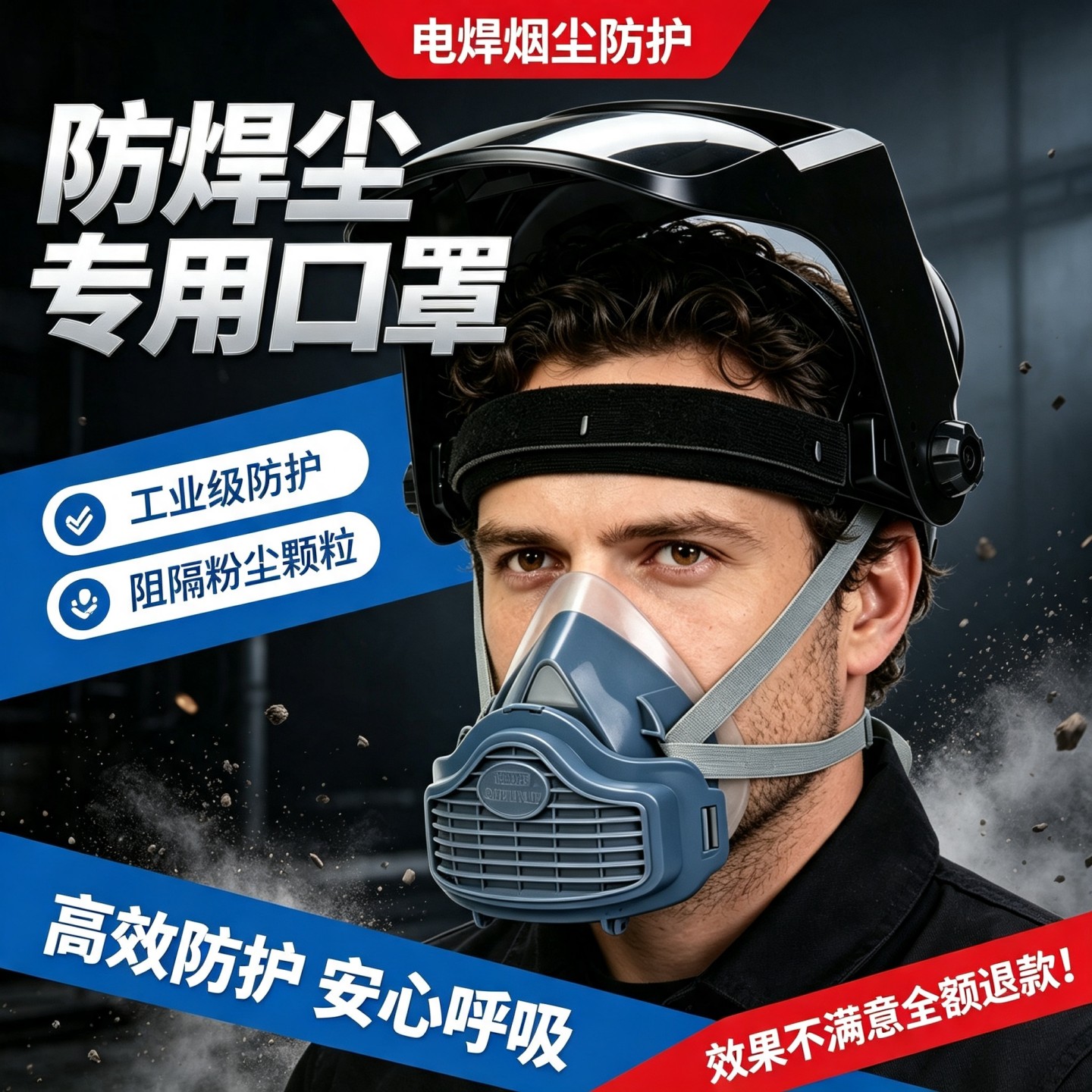 口罩电焊防烟尘透气粉尘专用防尘图片