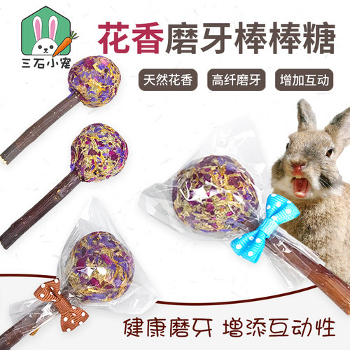 零食小宠鼠粮磨牙营养棒棒糖兔子