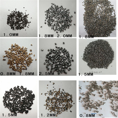 钢丝切割丸铁合金喷丸抛丸机钢丝切丸钢丝切段除锈喷砂房抛丸磨料