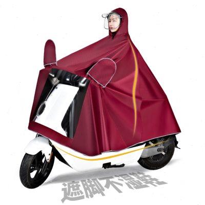 电动车摩托雨衣男女单双人加大加厚长款全身防暴雨自行车骑行雨披