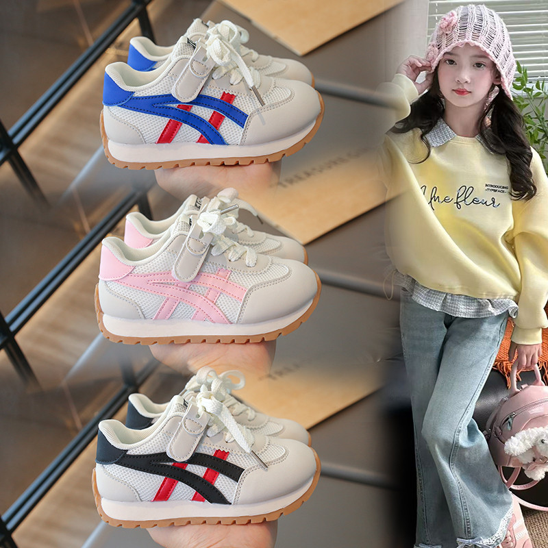 女童阿甘鞋软底防滑魔术贴休闲运动鞋透气春秋新款男童跑步鞋童鞋