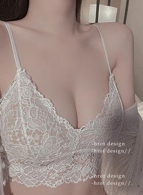 美炸天！蕾丝纯欲文胸美背薄款聚拢性感抹胸内衣女外穿2025新款