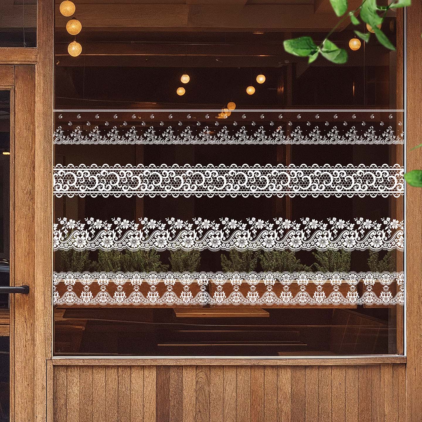蕾丝玻璃贴纸花边腰线防撞装饰