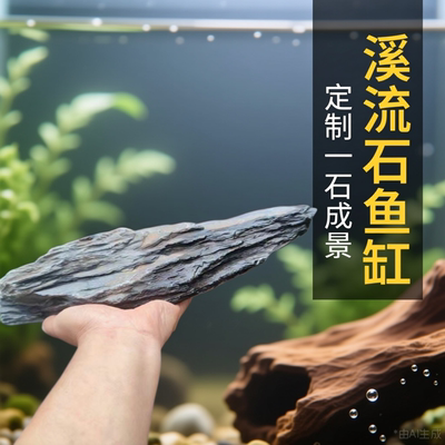 天然溪流片岩岩石造景