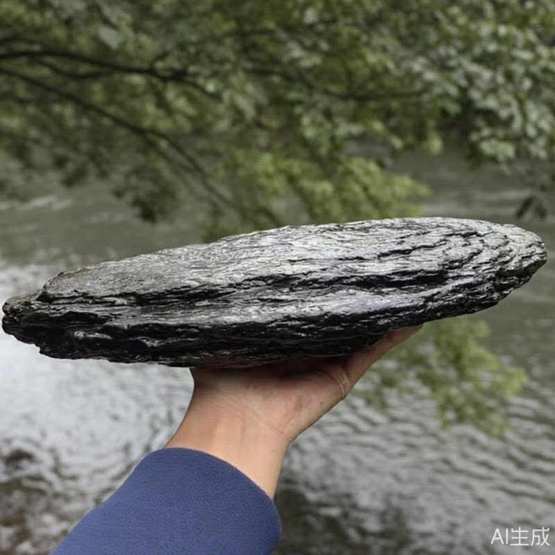 天然溪流片岩岩石假山石鱼缸石头造景石原生溪流石大块溪流缸造景