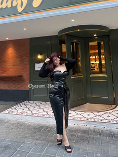 晚安奈奈 遮肚收腰连衣裙 纯欲辣妹修身 包臀夜店甜美显瘦大码