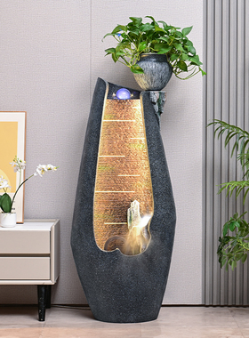 水车流水摆件循环水客厅招财装饰品室内生财开 业礼物风水轮加湿