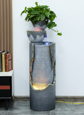 招财客厅流水摆件造景