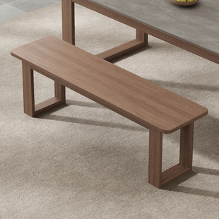 北欧全实木长条凳客厅餐桌凳现代简约原木板凳长椅卧室床尾换鞋 凳