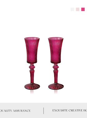 MOLA.Speech.酒具法式创意ins竖条纹氛围感高脚甜酒香槟杯丨宛言